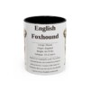 11oz English Foxhound Mug, Black, front view