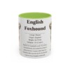 11oz English Foxhound Mug, Light Green, front view