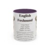 11oz English Foxhound Mug, Purple, front view