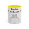 11oz English Foxhound Mug, Yellow, front view