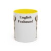 11oz English Foxhound Mug, Yellow, front view