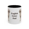 11oz English Setter Dog Dad Mug, Black, front view