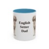 11oz English Setter Dog Dad Mug, Light Blue, front view
