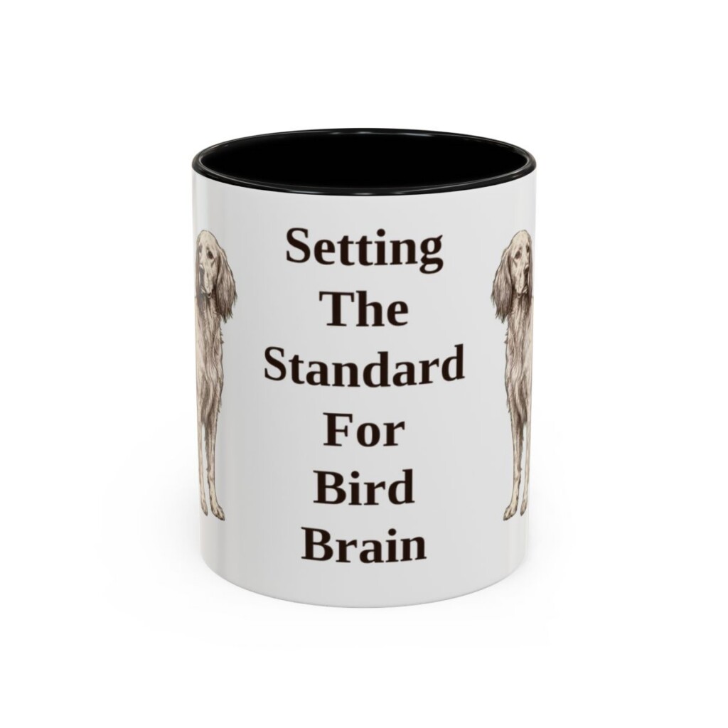 11oz Funny English Setter Mug, Black, front view