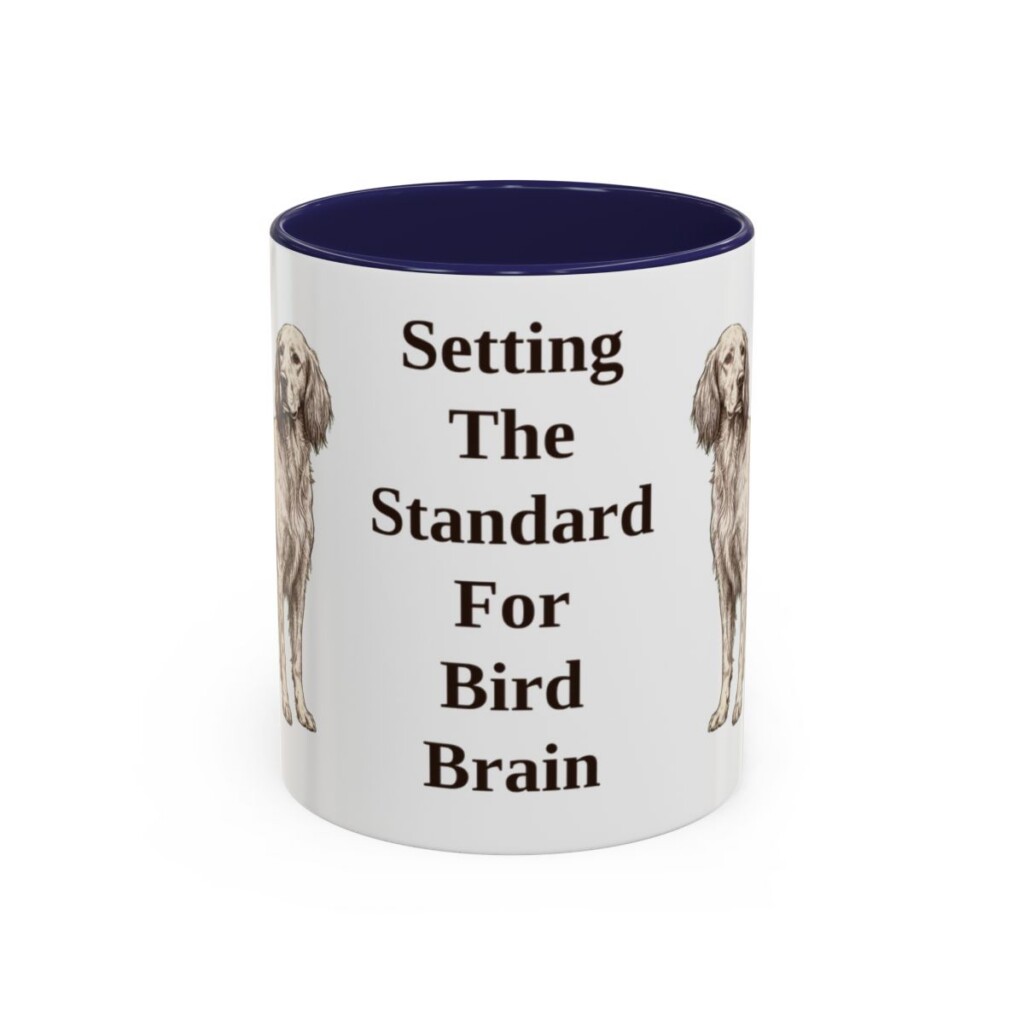 11oz Funny English Setter Mug, Navy, front view