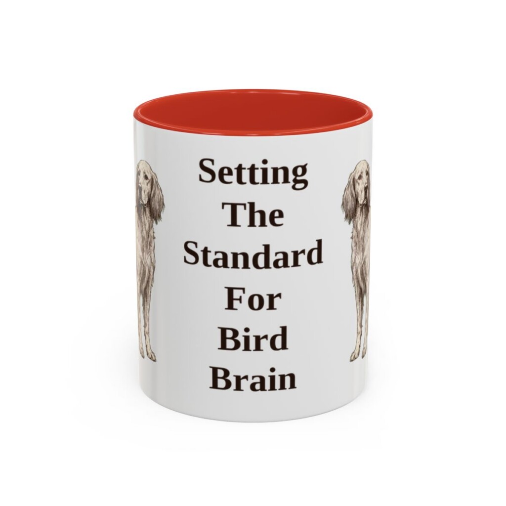 11oz Funny English Setter Mug, Red, front view