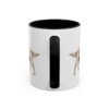 11oz English Setter Latin Mug, Black, back view