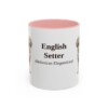 11oz English Setter Latin Mug, Pink, front view