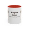 11oz English Setter Latin Mug, Red, front view