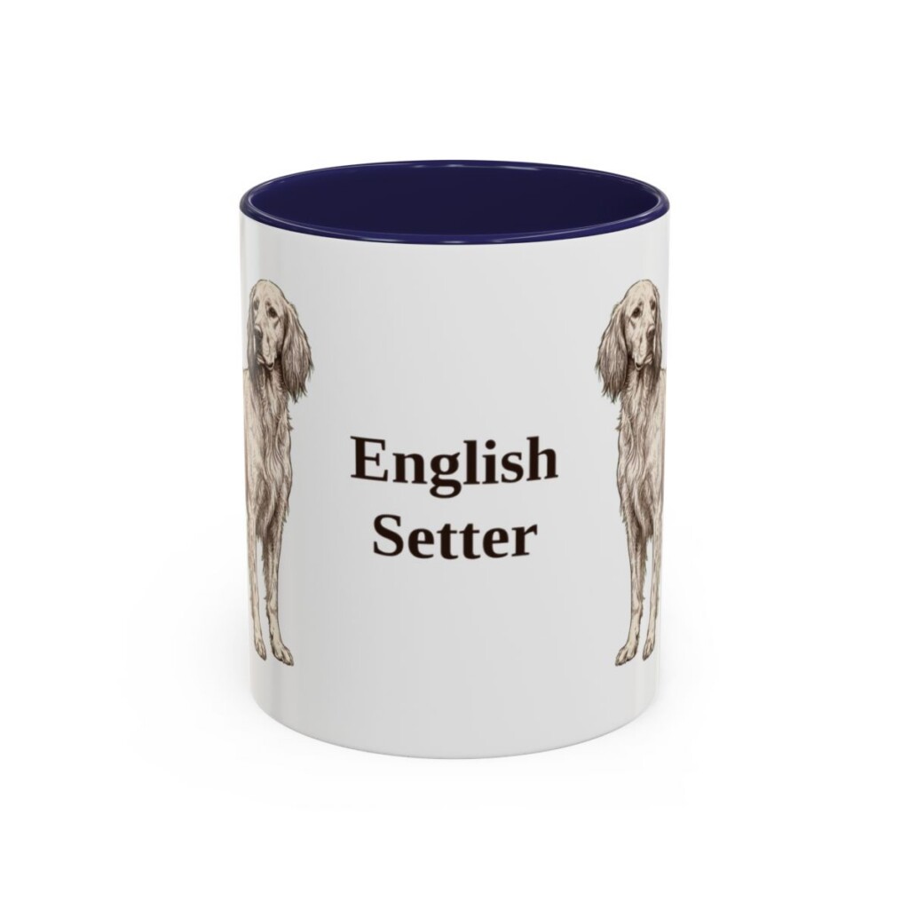 11oz English Setter Mug, Navy, front view