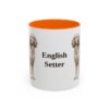 11oz English Setter Mug, Orange, front view