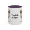 11oz English Setter Mug, Purple, front view