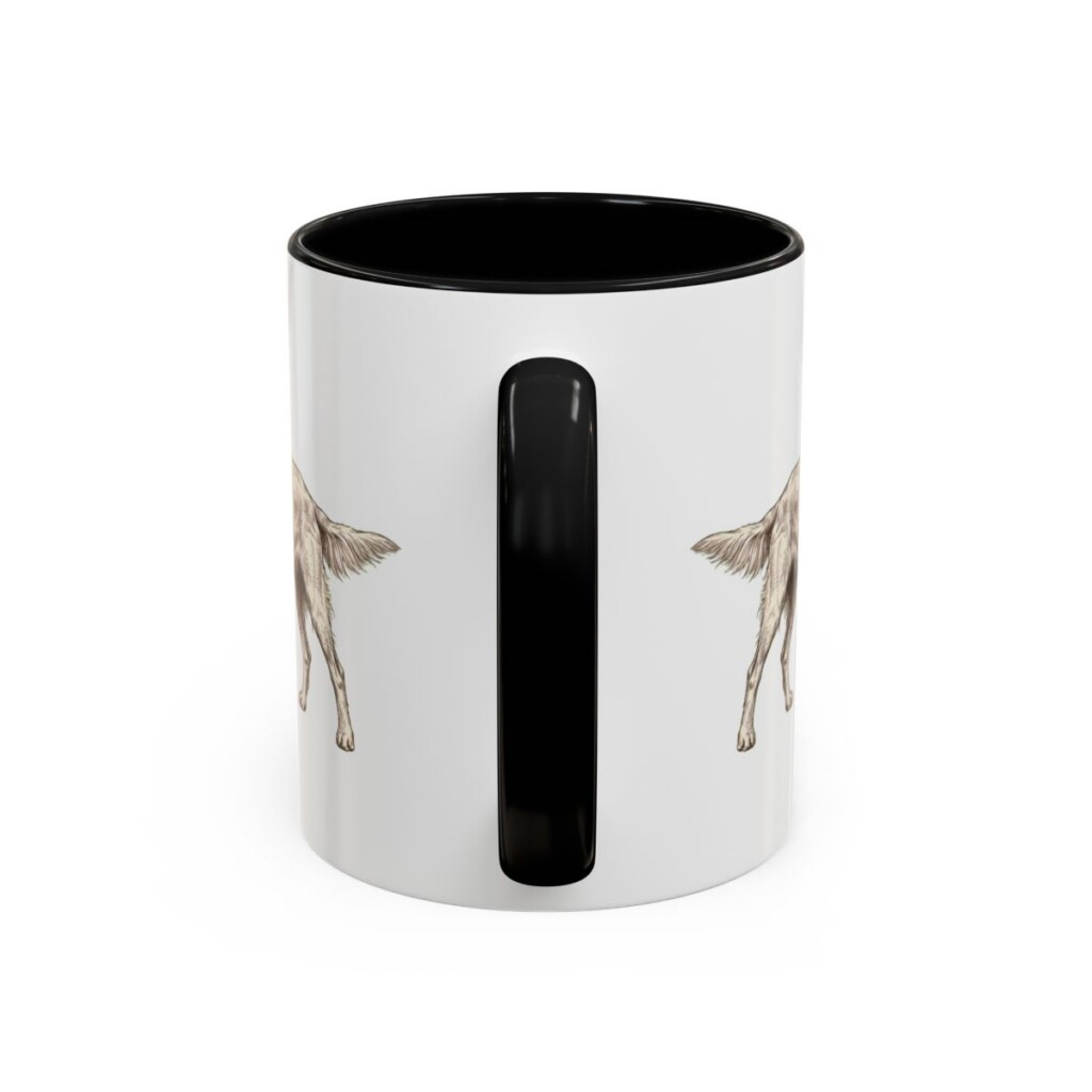11oz English Setter Mug, Black, back view