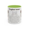 11oz English Setter Mug, Light Green, front view