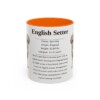 11oz English Setter Mug, Orange, front view