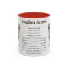 11oz English Setter Mug, Red, front view
