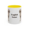 11oz English Setter Mug, Yellow, front view