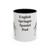 11oz English Springer Spaniel Dog Dad Mug, Black, front view