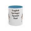 11oz English Springer Spaniel Dog Dad Mug, Light Blue, front view