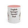 11oz English Springer Spaniel Dog Dad Mug, Pink, front view