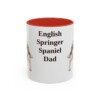 11oz English Springer Spaniel Dog Dad Mug, Red, front view