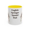 11oz English Springer Spaniel Dog Dad Mug, Yellow, front view