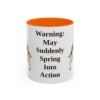 11oz Funny English Springer Spaniel Mug, Orange, front view