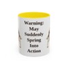 11oz Funny English Springer Spaniel Mug, Yellow, front view