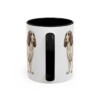 11oz English Springer Spaniel Latin Mug, Black, back view