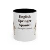 11oz English Springer Spaniel Latin Mug, Black, front view