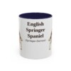 11oz English Springer Spaniel Latin Mug, Navy, front view