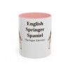 11oz English Springer Spaniel Latin Mug, Pink, front view