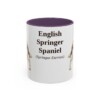 11oz English Springer Spaniel Latin Mug, Purple, front view