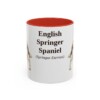 11oz English Springer Spaniel Latin Mug, Red, front view