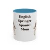 11oz English Springer Spaniel Dog Mom Mug, Light Blue, front view