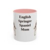 11oz English Springer Spaniel Dog Mom Mug, Pink, front view