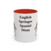 11oz English Springer Spaniel Dog Mom Mug, Red, front view