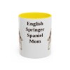 11oz English Springer Spaniel Dog Mom Mug, Yellow, front view