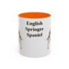 11oz English Springer Spaniel Mug, Orange, front view