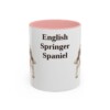 11oz English Springer Spaniel Mug, Pink, front view