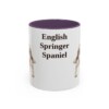 11oz English Springer Spaniel Mug, Purple, front view