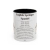 11oz English Springer Spaniel Mug, Black, front view