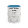 11oz English Springer Spaniel Mug, Light Blue, front view
