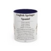 11oz English Springer Spaniel Mug, Navy, front view