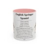 11oz English Springer Spaniel Mug, Pink, front view