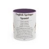 11oz English Springer Spaniel Mug, Purple, front view