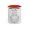 11oz English Springer Spaniel Mug, Red, front view