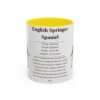 11oz English Springer Spaniel Mug, Yellow, front view