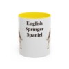 11oz English Springer Spaniel Mug, Yellow, front view