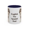 11oz English Toy Spaniel Dog Dad Mug, Navy, front view